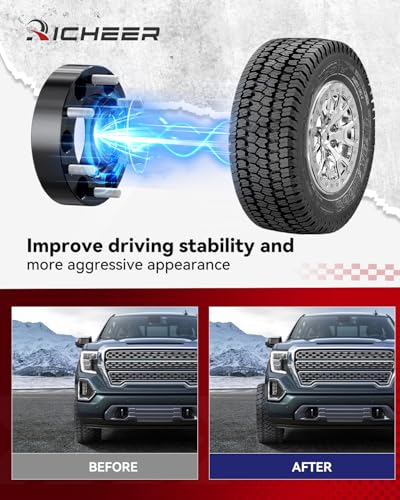 Richeer 1.5 inch 6x5.5 Hubcentric Wheel Spacers for Silverado Sierra 1500 - size: Thickness: 1.5 inch
