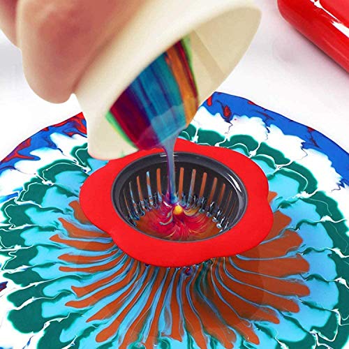 11”Rotate Turntable Sculpting Wheel Painter's Rotate Turntable Kits Acrylic Pouring Strainers Painting Cone Stand Disposable Aprons for DIY Pouring Acrylic Paint Creating Unique Patterns Art Supplies