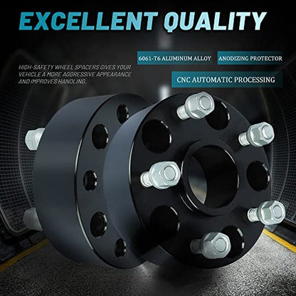 IRONTEK 2" 5x127mm Wheel Spacers Adapters (71.5mm Hub Bore, M1/2 x 20 Studs) 5x5 to 5x5 50mm Hubcentric Spacers FITS Jeep 06-10 Commander, 99-10 Grand Cherokee, 07-18 Wrangler 2 Pieces - size: 2"|5x5|2PCS