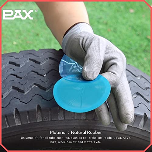 PAX 10 Pcs 100mm Round Universal Tire and Tube Patch Repair Kits, for Radial and Bias Tires Truck, Tractor, Agricultural Vehicles, Motorcycle, BMX, ATVs, River Floating, Inflatable Rubber - size: 100mm