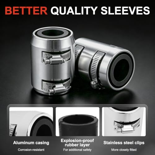 48" Stainless Steel Radiator Flexible Coolant Water Hose Kit - color: Silver, size: 48 Inch