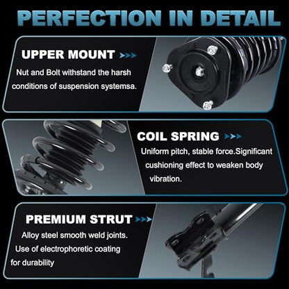 Rear Shock Absorbers Compatible with 1993-2002 Toyota Corolla & Chevy Prizm - size: 171953 171954