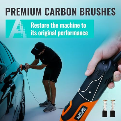 AUTIWOZ 5 Inch DA Polisher for Car Detailing, 9mm Random Orbital Polisher Buffer, 6 Speeds 2000-6200RPM, 630W Auto Polishing Machine for Car Polishing, Waxing, Sanding, W01