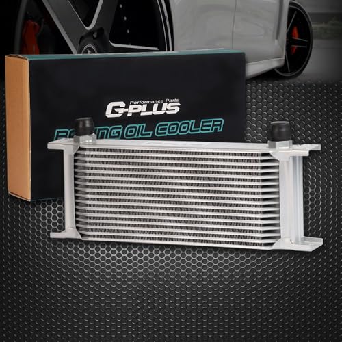 G-PLUS 16 Row Universal AN10-10AN Radiator Oil Cooler Condenser Silver Engine Transmission Racing Oil Cooler Aluminum - color: Silver, size: 16 Row AN10