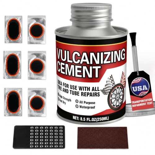 Tire Patch Glue, Clear Vulcanizing Cement, Tire Repair Kit 250ml - color: White