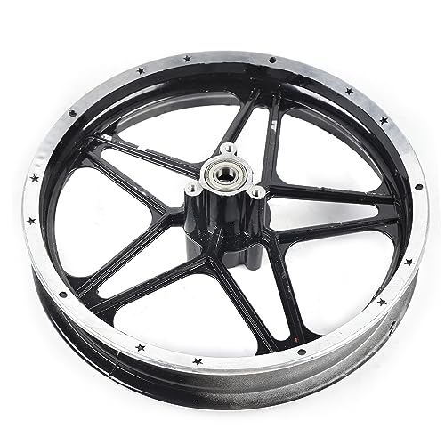 YIYIBYUS Rear and Front Wheels Set 2.50-10 Front+Rear Wheel Tire Rim Hub Assembly Aluminum Tire Rim Hub for 2 Stroke Dirt Bike 49cc 50cc Mini Pit Dirt Bike Black