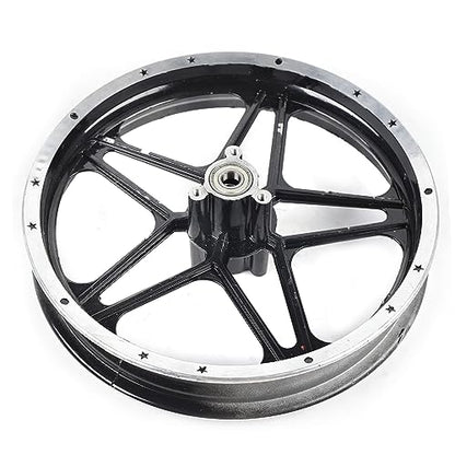 YIYIBYUS Rear and Front Wheels Set 2.50-10 Front+Rear Wheel Tire Rim Hub Assembly Aluminum Tire Rim Hub for 2 Stroke Dirt Bike 49cc 50cc Mini Pit Dirt Bike Black