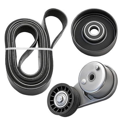 Serpentine Belt Kit With Tensioner And Idler Pulley For Ford Mustang 05-10 - size: Ford Mustang 4.0l V6 (05-10)