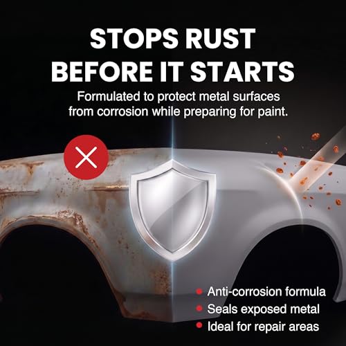Etch Primer Spray - Automotive High Build Self-Etching Primer for Bare Metal Surfaces, Professional Workshop Formula, Gray, 400 mL