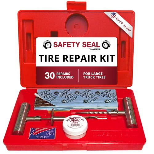 Safety Seal Tire Repair Kit – Truck Deluxe Kit, 30 Repairs (8"), 4.75" Probe, Case Kit, Tubeless Tire Repair for Trucks & Commercial Vehicles