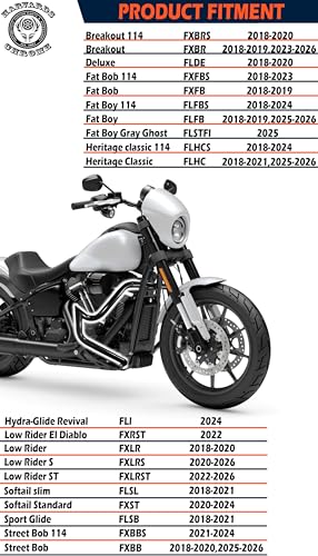 Engine Guard Highway Crash Bar Fits for Harley Softail Models 2018-2025 - color: for Softail 2018-Later