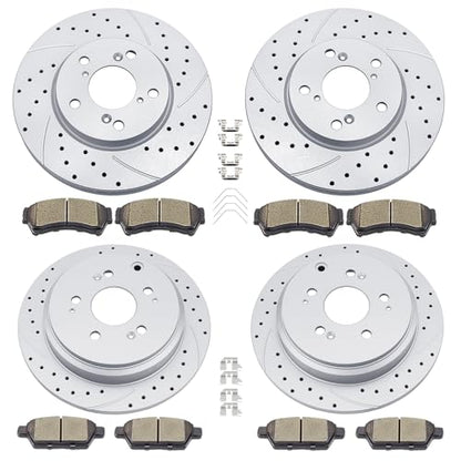 Acinoparts Front and Rear Brake Kit for Honda Odyssey 2005-2010 - size: ABK00801