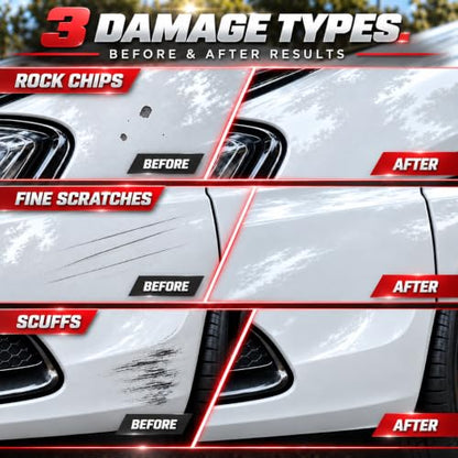 White Car Touch Up Paint Pen, for Auto & Car Paint Scratch Repair - color: White