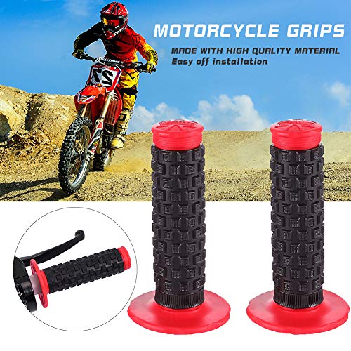Motorcycle Grips 7/8" Dirt Bike Grip Pillow Top Grips Rubber Anti-Slip Universal Handlebar Racing Grip for Motocross ATV - color: Green