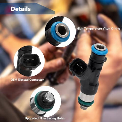 Set of 4 Fuel Injectors - Compatible with Nissan Altima 2007-2013 Rogue 2008-2013 Rogue Select 2014-2015 Sentra 2007-2012 2.5L L4 - Replaces FJ1020 16600-JA00B 800-2056N - color: Set of 4, size: FJ1020