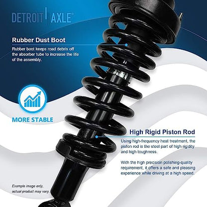 Detroit Axle - Rear Steering Knuckles w/Hubs + Quick Struts w/Coil Spring - size: 4QU47704/ Big strut kit