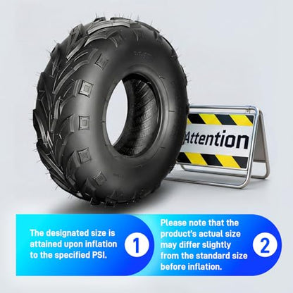 145/70-6 Go Kart Tires,4PR Mini Bike Tires,Tubeless,Pack of 2 - size: 145/70-6