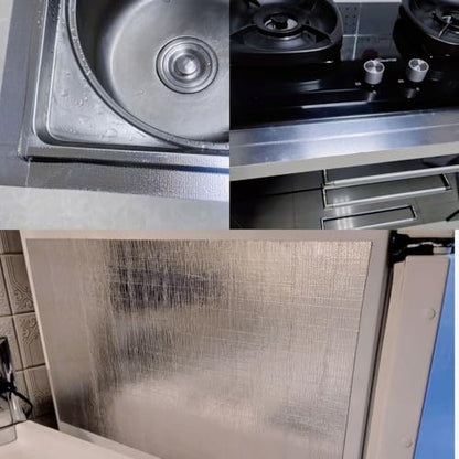 Silver Fynxir Self-Adhesive Aluminum Backed Aluminized Fiberglass Cloth Heat Shield - 12"x12" Sheet, Thermal Reflective Insulation Barrier for High Temp Protection (Automotive Exhaust, Firewall) - color: Silver, size: 12‘’ X 12''