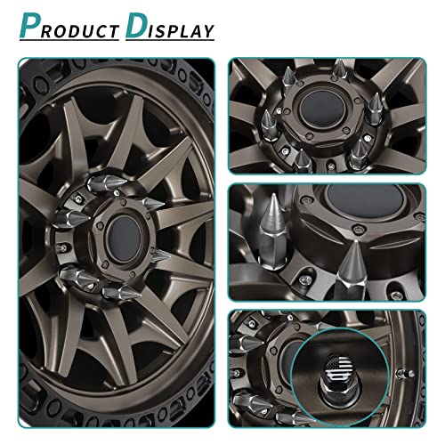 M14X1.5 Spikes Lug Nuts 24PCS - color: Silver