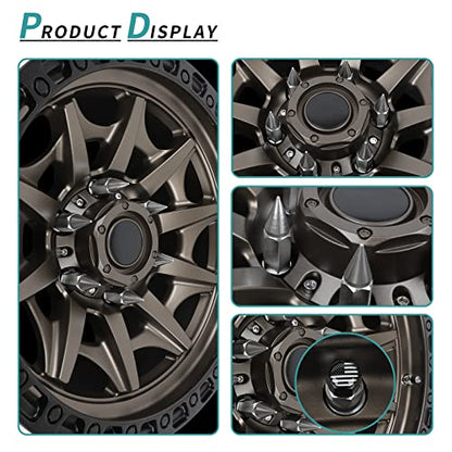 M14X1.5 Spikes Lug Nuts 24PCS - color: Silver