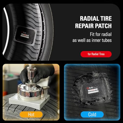 CKAuto 20 pcs Radial Tire Patches Heavy Duty 2-1/2" x 3-1/4" (65 x 80mm) - size: 2-1/2" x 3-1/4" (65 x 80mm) 20 PCS