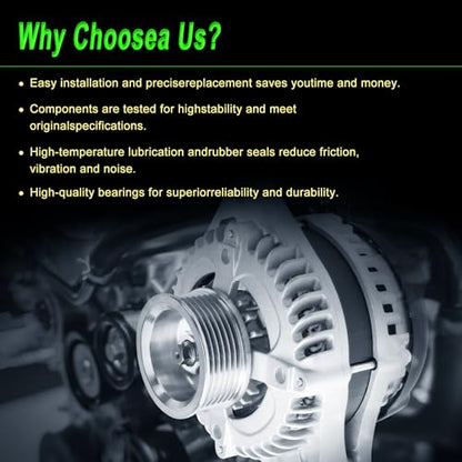 Alternator Compatible with 2008-2012 Accord 10 Accord Crosstour 3.5L - size: 2008-2012 Accord