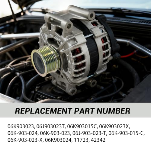 Alternator 12V 140A Compatible with 13-17 Volkswagen Jetta/Beetle/Passat - size: 2014-2017 Volkswagen Beetle/Jetta/Passat