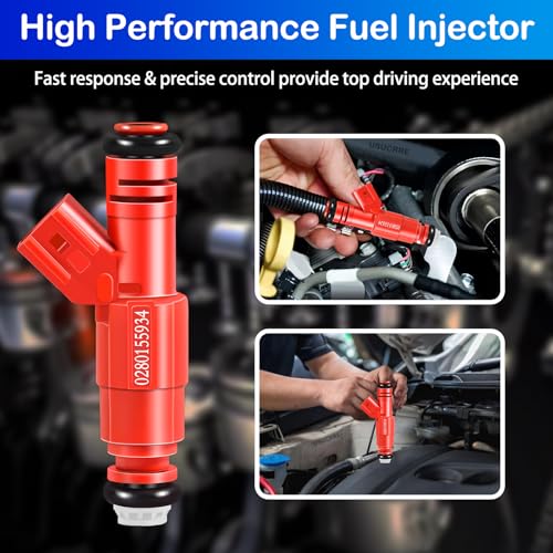 Upgraded Fuel Injectors 0280155934 Compatible with Dodge Dakota/Durango/Ram 1500/1500 Van/2500 Van/3500 Van 2000 2001 2002 2003,for Ram 2500/3500 2000-2002 Set of 8 62244 Injectors 5.9L