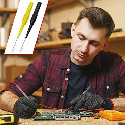 OIIKI 10Pcs 0.7mm Test Probe Pins, Stainless Steel Back Probe Pins, 5 Color - color: red, black, yellow, green, blue,10pcs