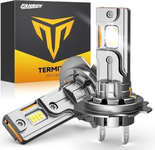 Termitor Latest H7 LED Bulbs,140,000LM Brightness High/Low Beam, 85000+ Hours Long Service Life, 6500K Cool White, Real 1:1 Halogen Size H7LL Fog Light Bulbs, 3 Mins Plug N Play, Pack of 2 - color: H7-H7LL