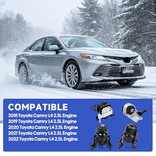 Engine Motor Mount Compatible with Toyota Camry 2018-2022 L4-2.5L Engine, Repelace#10140 123710P290 A42095, 10134 123610P210 A42097, 10131 12305F0010 A42094, 10145 12372F0010 A42115 - size: 2018-2022 Toyota Camry 2.5L