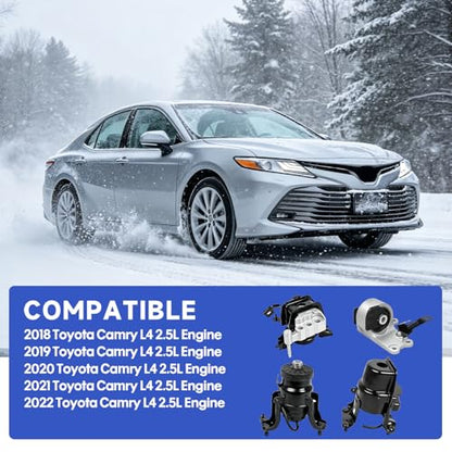 Engine Motor Mount Compatible with Toyota Camry 2018-2022 L4-2.5L Engine, Repelace#10140 123710P290 A42095, 10134 123610P210 A42097, 10131 12305F0010 A42094, 10145 12372F0010 A42115 - size: 2018-2022 Toyota Camry 2.5L