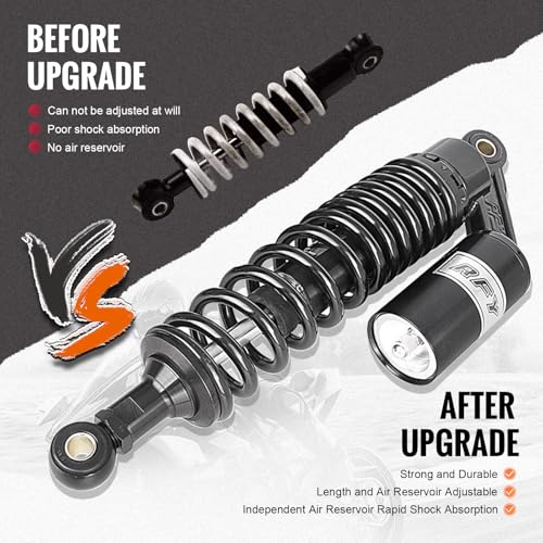 12.6" Universal Motorcycle Rear Air Shock Absorbers 320mm for HONDA - color: Black