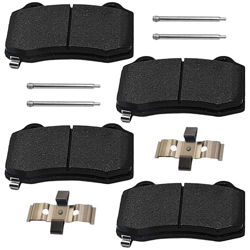 Brake Pads Rear Set Compatible with Cadillac CTS STS, Chevy Camaro, Chrysler 300, Dodge Challenger Charger Magnum, Tesla S X Automotive Replacement Rear Brakes Semi-Metallic D1270 - style: D1270