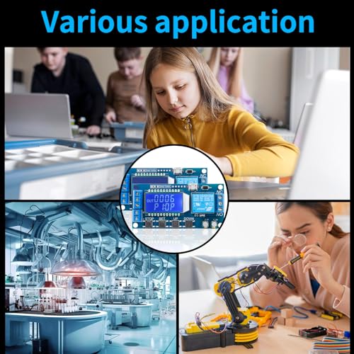 DROK Timer Relay 2pcs, DC 6V-30V LCD Display Time Delay Relay Cycle Timer 0.01s-9999mins with Input 5V Micro USB Port - color: Blue, size: 2pcs