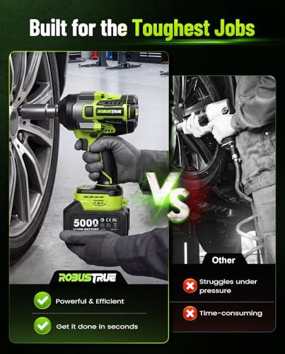 Robustrue Cordless Impact Wrench 1/2 Drive, 1475 Ft-lbs (2000N.m) Torque - size: 2000N.m