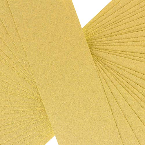 Dura-Gold 80 Grit Gold Pre-Cut PSA Longboard Sandpaper Sheets, Box of 20 - size: 80-Grit