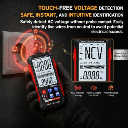 FS898C Digital Multimeter True RMS 6000 Counts USB-C Rechargeable NCV