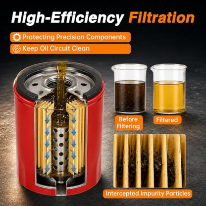 Automatic Transmission Fluid Filter Kit Shallow Pan Internal Filter & Spin-On External Filter Compatible with GMC Sierra Chevrolet Silverado 2500HD 3500 HD 6.6L Replace # 29537965 29539579