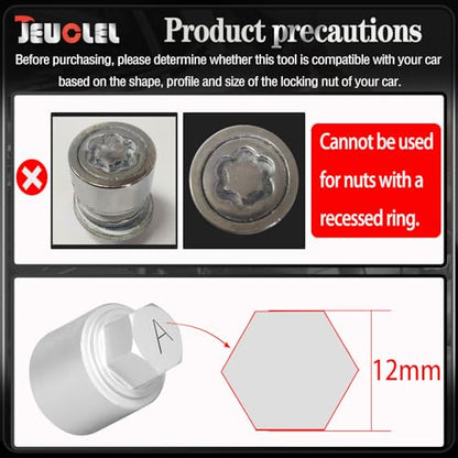 22PCS Wheel Locking Nut Key Kit Compatible with Land Rover Series - size: Socket Kit (22Pcs)