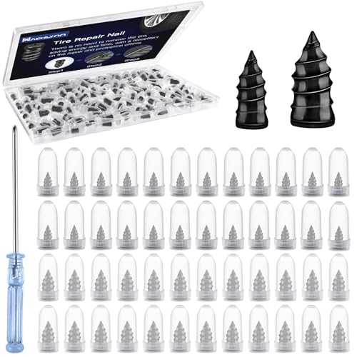 NACHLYNN 50 Pcs Tire Repair Nails Self-Tapping Rubber Screw Tool Self-Service Tire Repair Plugs Nail for Car Motorcycle Truck