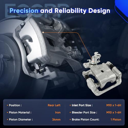 ECCPP 18B5002 Rear Left Disc Brake Caliper Assembly - size: Rear Left[18B5002]