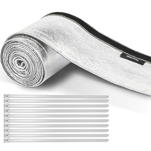 Heat Shroud Sleeve, 3/4” x 10FT Aluminized Fuel Line & Wire Heat Shield - size: 3/4" I.D. x 10FT