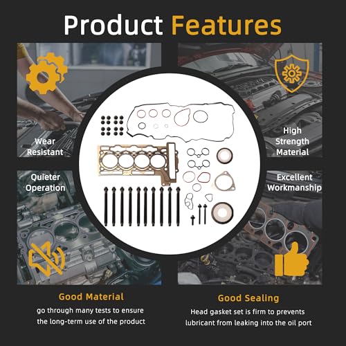 Head Gasket Set with Bolts,1.6L,for Mini Cooper R56 Hatchback 07-08 - style: for Mini Cooper 1.6L 2007-2012
