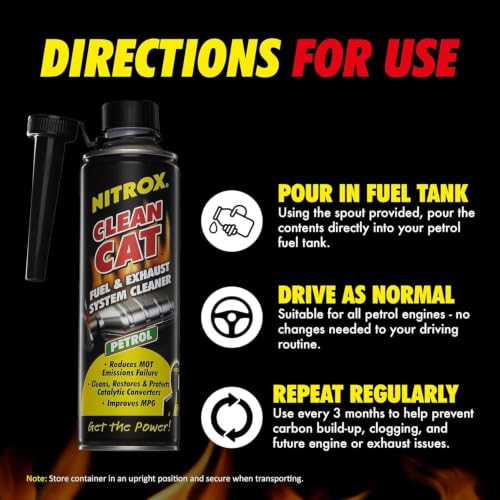 Nitrox Clean Cat Catalytic Converter Cleaner for Gasoline Engines, 17 fl oz - color: Gasoline, size: 17 Fl Oz (Pack of 1)