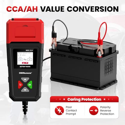 OBDResource Car Battery Tester with Printer, Digital Battery Load Tester - color: black with printer