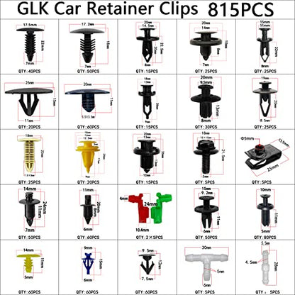 860Pcs Car Push Retainer Clips and Body Fastener Clips Kit - color: blue