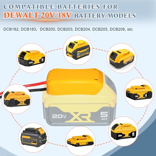 12V/24V 100W Oil Change Pump Set, Fast 1-4L/min Flow Oil Transfer Pump with Yellow Battery Adapter Compatible with DEWALT 20V/18V Battery, Fluid Transfer for Trucks, Boats, Lawnmowers - color: SET 02+Yellow battery adapter