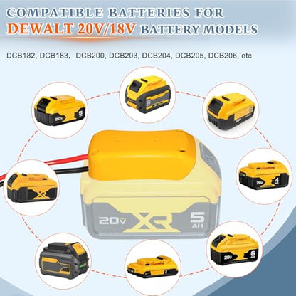 12V/24V 100W Oil Change Pump Set, Fast 1-4L/min Flow Oil Transfer Pump with Yellow Battery Adapter Compatible with DEWALT 20V/18V Battery, Fluid Transfer for Trucks, Boats, Lawnmowers - color: SET 02+Yellow battery adapter
