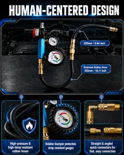 47PCS Compression and Leak Down Tester Kit for Diesel & Petrol